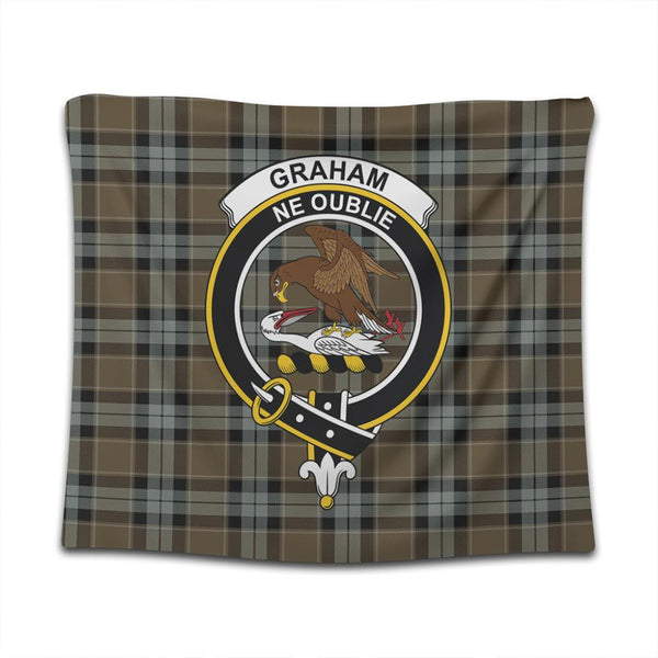 Graham of Menteith Weathered Tartan Classic Crest Tapestry