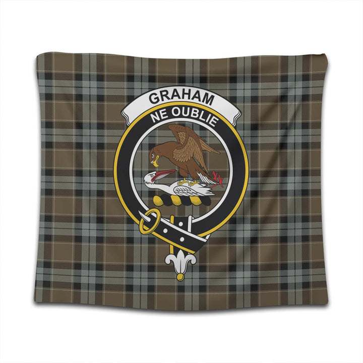 Graham of Menteith Weathered Tartan Classic Crest Tapestry