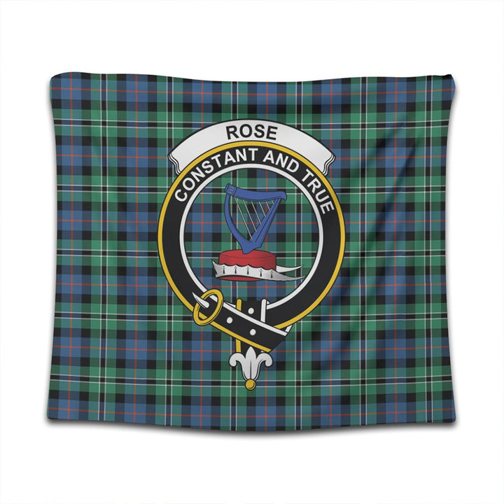 Rose Hunting Ancient Tartan Classic Crest Tapestry