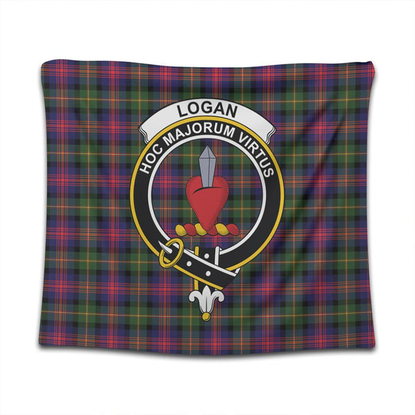 Logan Modern Tartan Classic Crest Tapestry