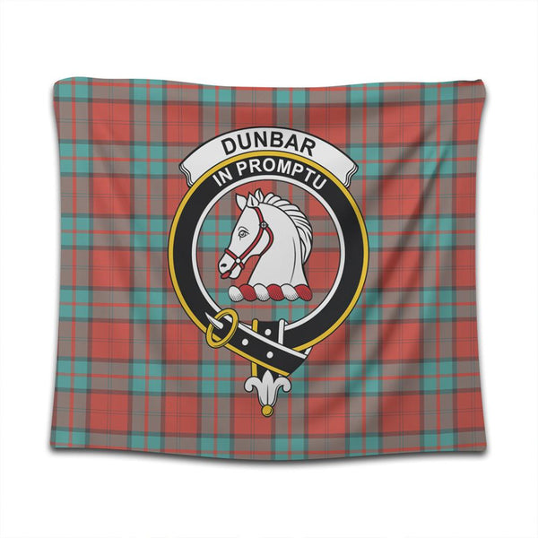 Dunbar Ancient Tartan Classic Crest Tapestry