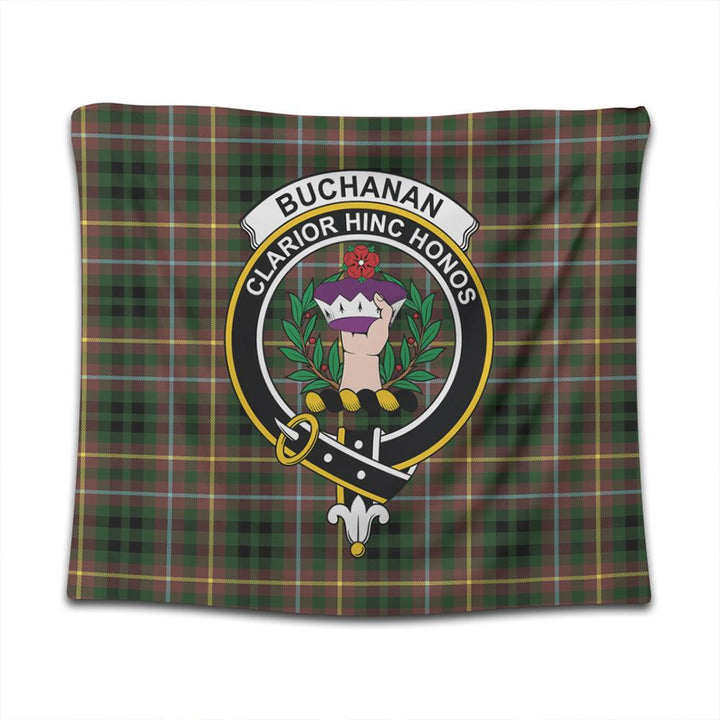 Buchanan Hunting Tartan Classic Crest Tapestry