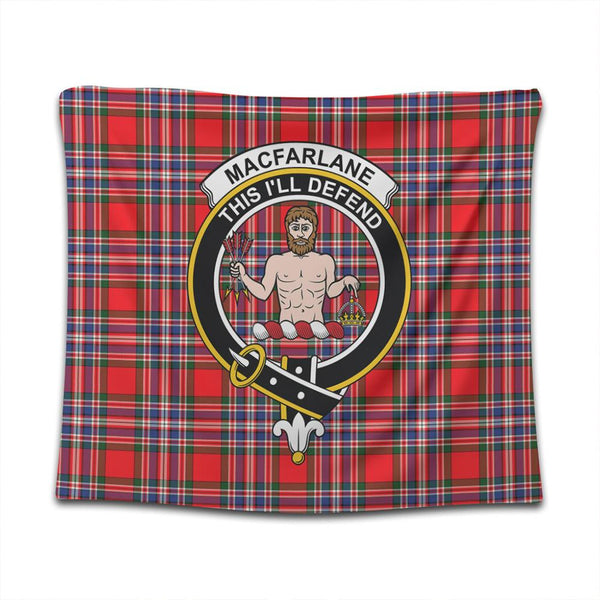 MacFarlane Modern Tartan Classic Crest Tapestry