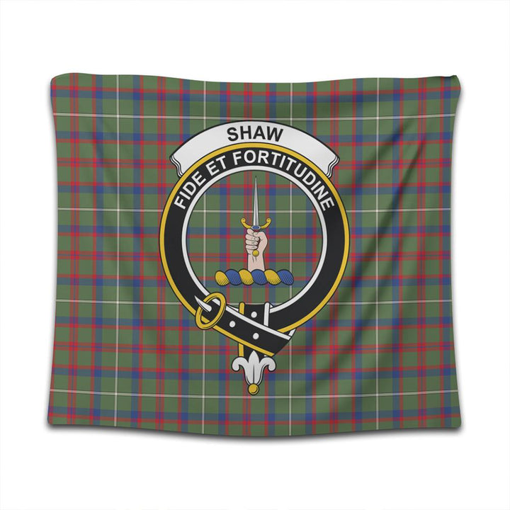 Shaw Green Modern Tartan Classic Crest Tapestry