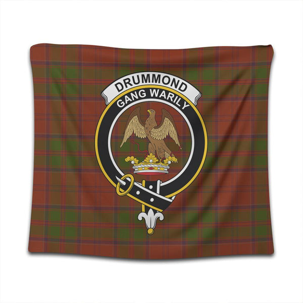 Drummond Clan Tartan Classic Crest Tapestry