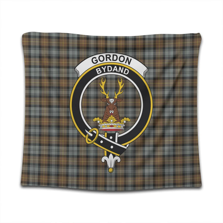 Gordon Weathered Tartan Classic Crest Tapestry