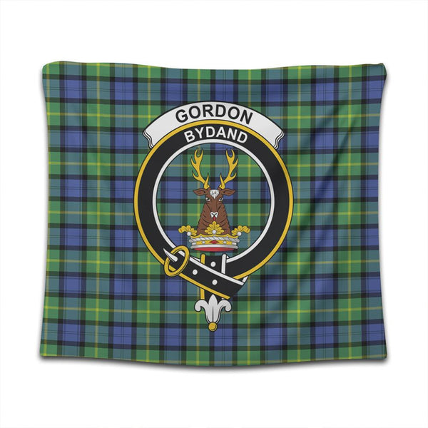 Gordon Old Ancient Tartan Classic Crest Tapestry