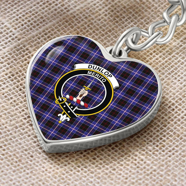 Dunlop Modern Tartan Classic Crest Heart Keychain