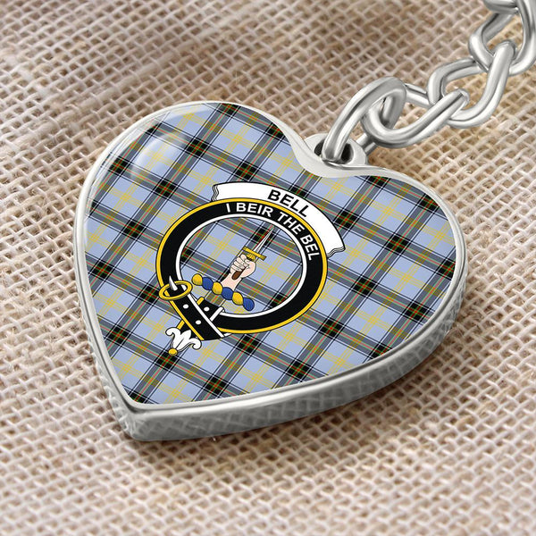 Bell of the Borders Tartan Classic Crest Heart Keychain