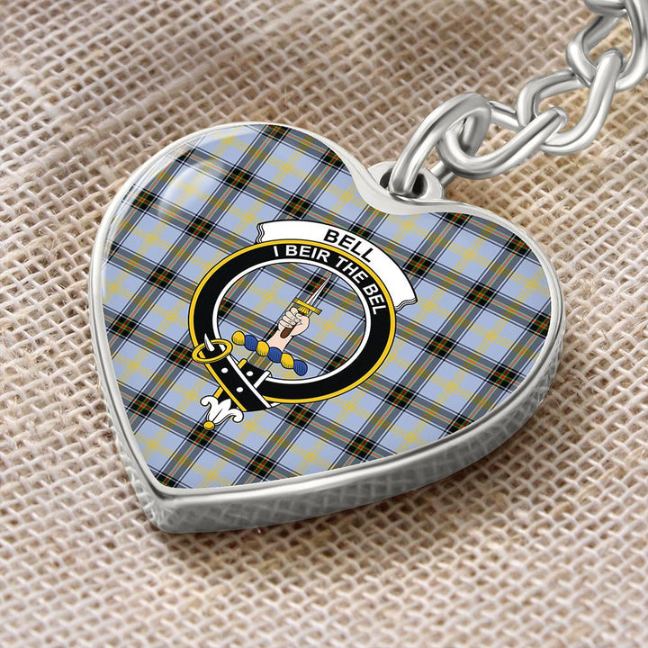 Bell of the Borders Tartan Classic Crest Heart Keychain