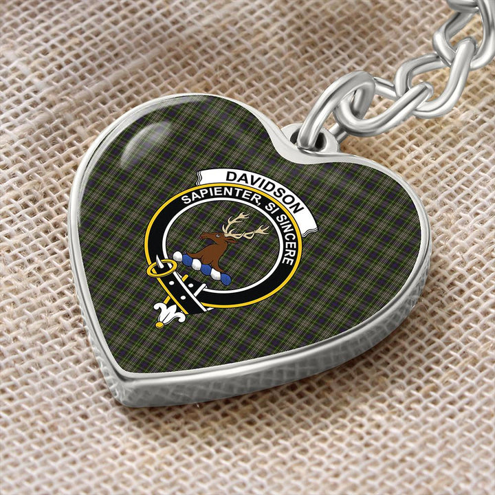 Davidson Tulloch Dress Tartan Classic Crest Heart Keychain