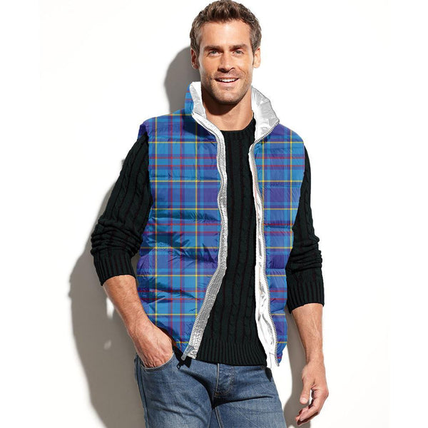 Mercer Modern Tartan Classic Puffer Vest for Men and Women