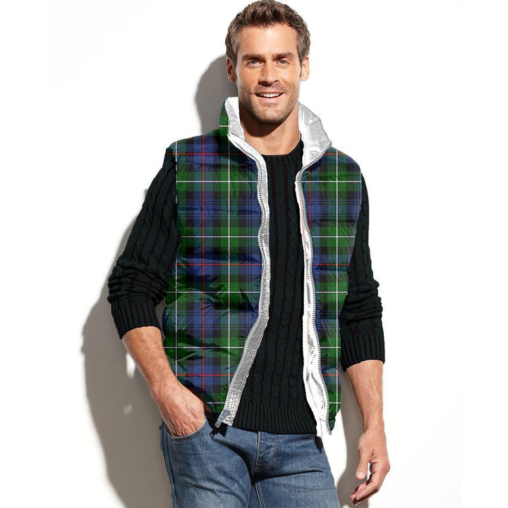 MacKenzie Modern Tartan Classic Puffer Vest for Men and Women