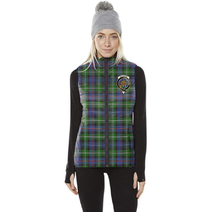 MacKenzie Tartan Classic Crest Puffer Vest For Men and Women