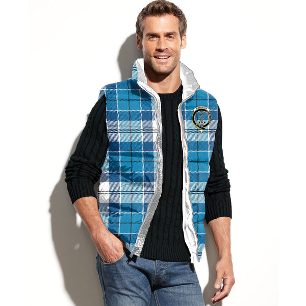 Roberton Tartan Classic Crest Puffer Vest For Men and Women
