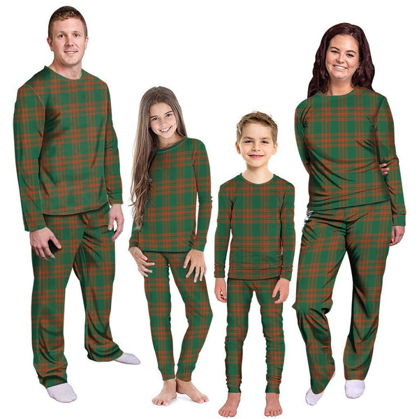 Menzies Green Ancient Tartan Classic Pyjama Family Set