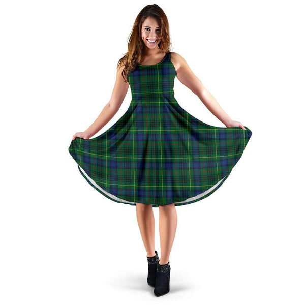 Stewart Hunting Modern Tartan Classic Midi Dresses