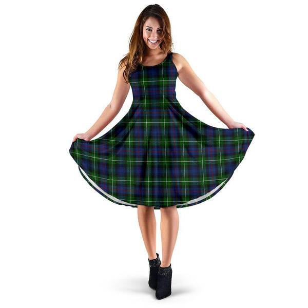 MacKenzie Modern Tartan Classic Midi Dresses
