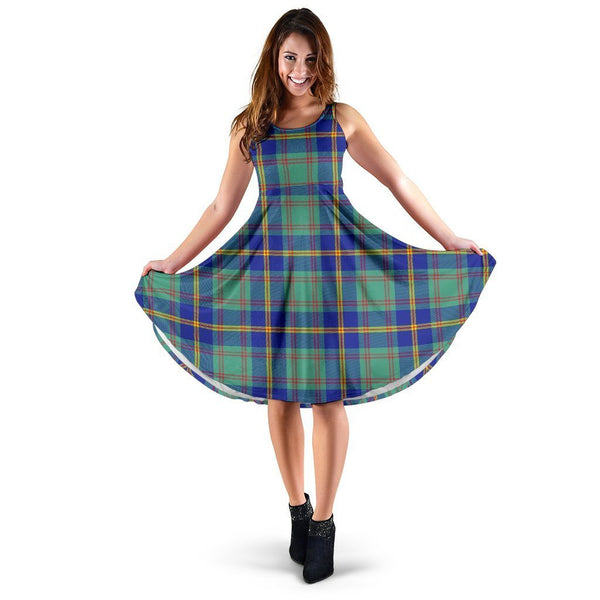 US Marine Tartan Classic Midi Dresses