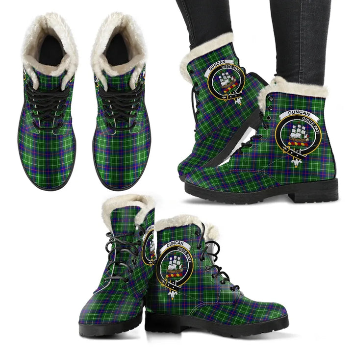 Charteris District Tartan Classic Faux Fur Leather Boots