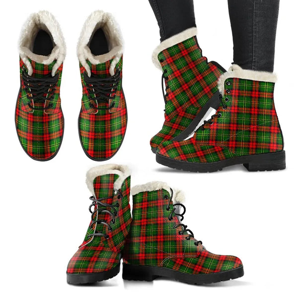 Blackstock Tartan Classic Faux Fur Leather Boots