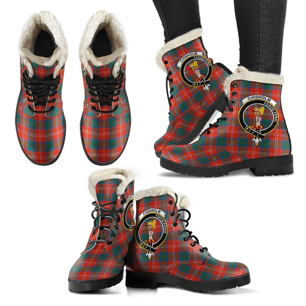 Cheyne Tartan Tartan Classic Faux Fur Leather Boots