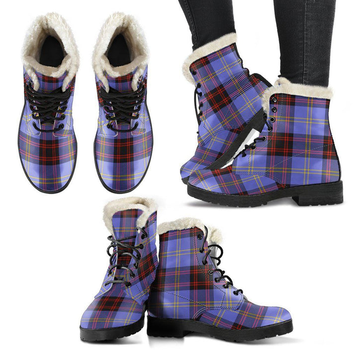 Rutherford Tartan Classic Faux Fur Leather Boots