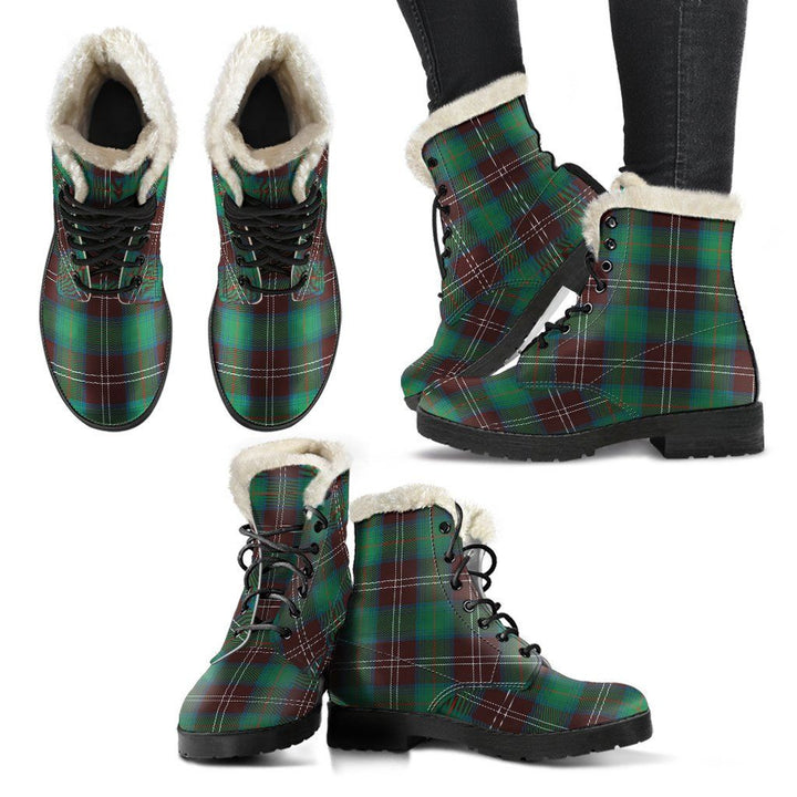 Chisholm Hunting Ancient Tartan Classic Faux Fur Leather Boots