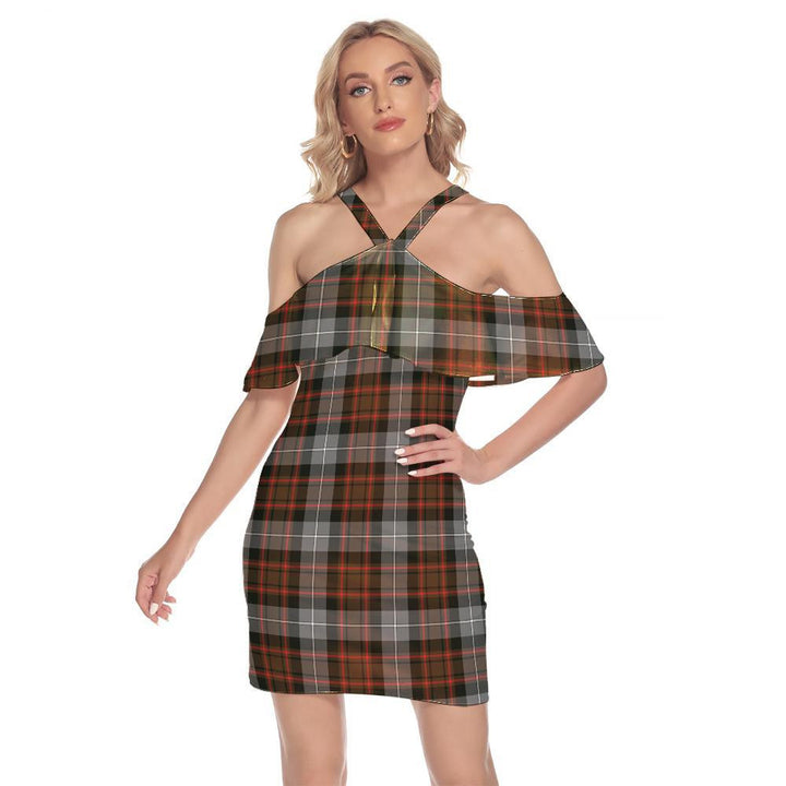 MacRae Hunting Weathered Tartan Classic Shoulder Cami Dress