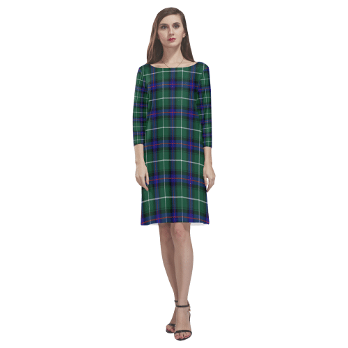 Macdonald Of The Isles Hunting Modern Tartan Classic Round Neck Dress