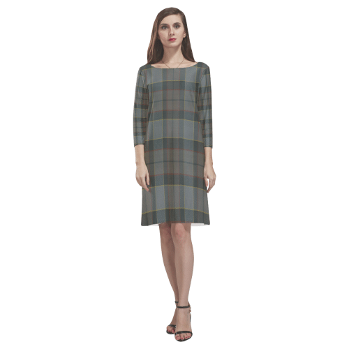 Outlander Fraser Tartan Classic Round Neck Dress