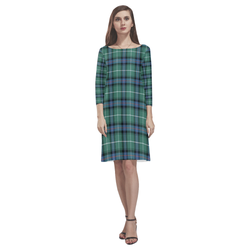 Macdonald Of The Isles Hunting Ancient Tartan Classic Round Neck Dress