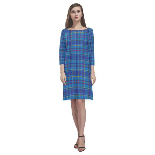Mercer Modern Tartan Classic Round Neck Dress