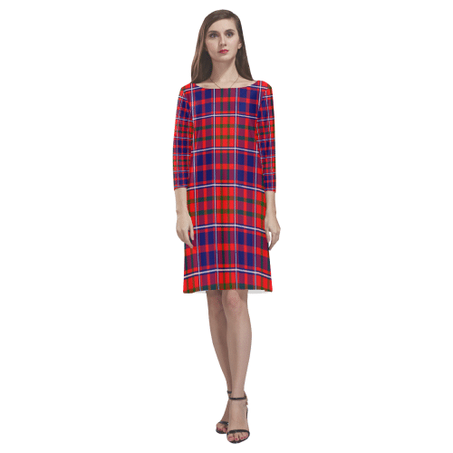 Cameron Of Lochiel Modern Tartan Classic Round Neck Dress
