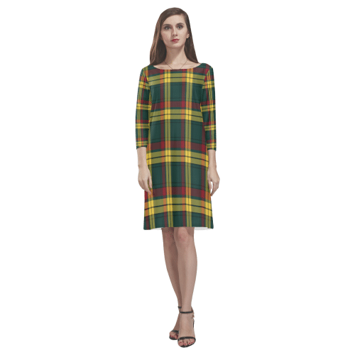 Macmillan Old Modern Tartan Classic Round Neck Dress