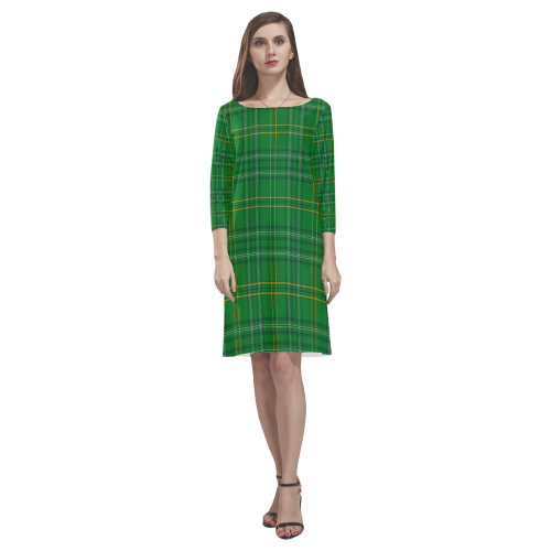 Wexford County Tartan Classic Round Neck Dress