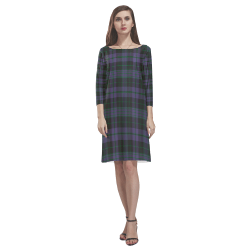 Clergy Green Tartan Classic Round Neck Dress