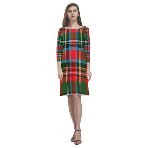 Stewart Royal Modern Tartan Classic Round Neck Dress