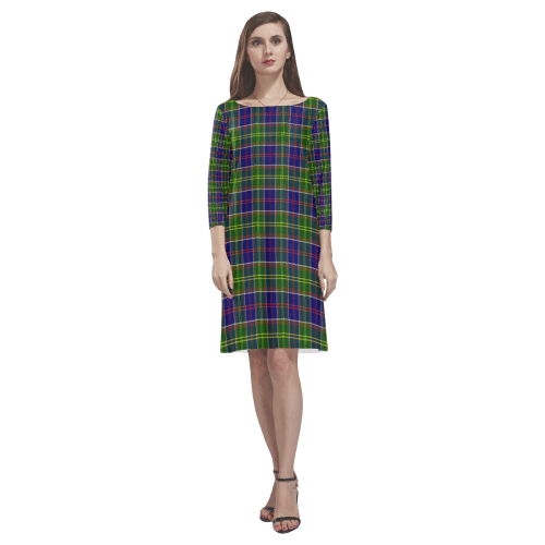 Ayrshire District Tartan Classic Round Neck Dress