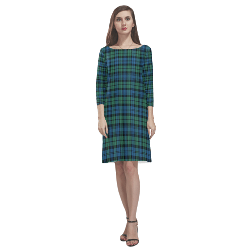 Campbell Ancient 02 Tartan Classic Round Neck Dress