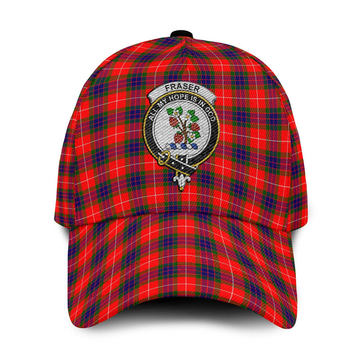 Fraser Tartan Crest Embroidery Classic Cap
