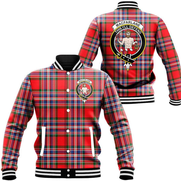 MacFarlane Modern Tartan Classic Crest Baseball Jacket