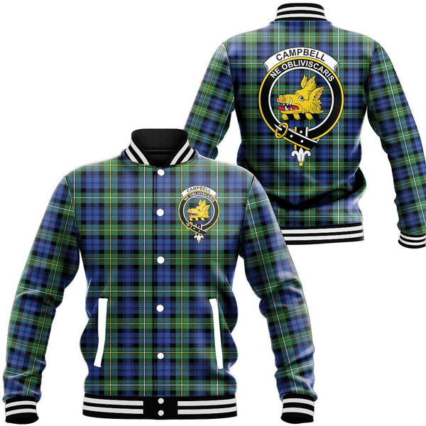 Campbell Argyll Ancient Tartan Classic Crest Baseball Jacket