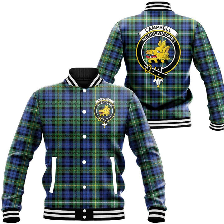 Campbell Argyll Ancient Tartan Classic Crest Baseball Jacket