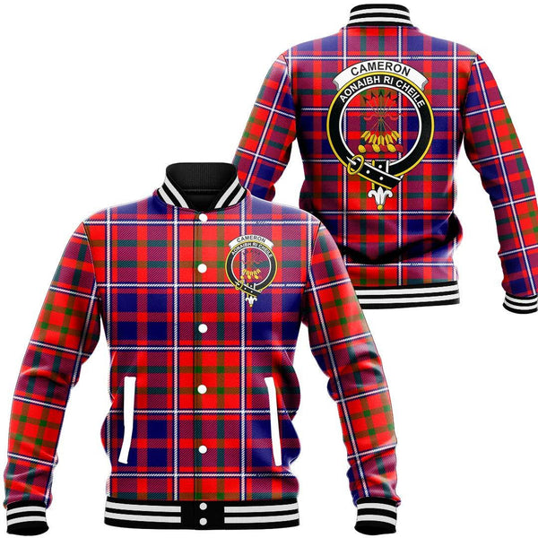 Cameron of Lochiel Modern Tartan Classic Crest Baseball Jacket