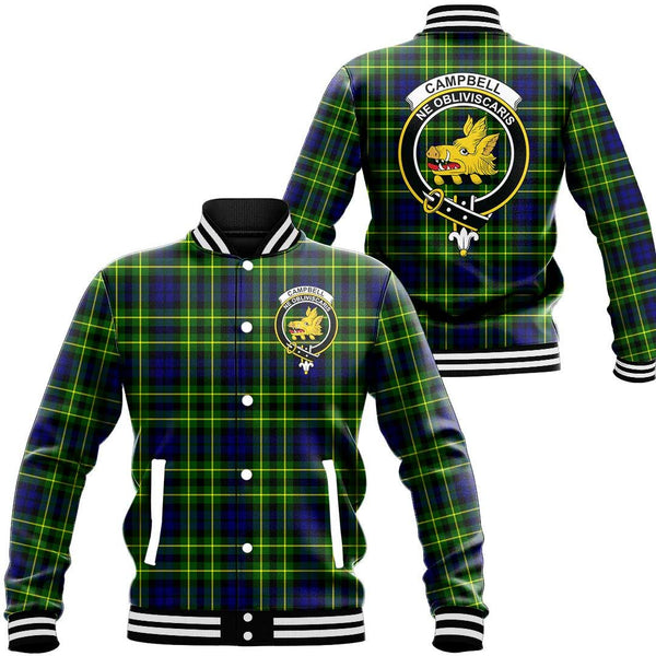 Campbell of Breadalbane Modern Tartan Classic Crest Baseball Jacket