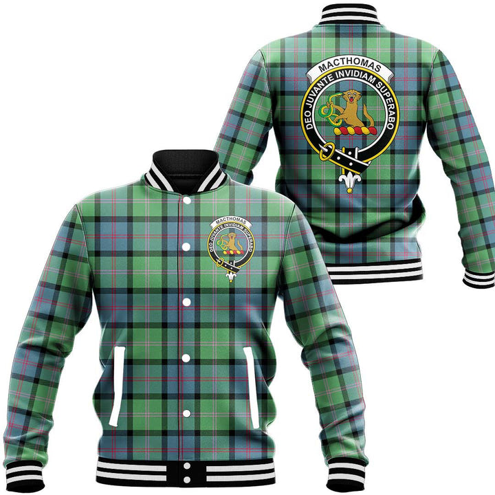 MacThomas Ancient Tartan Classic Crest Baseball Jacket