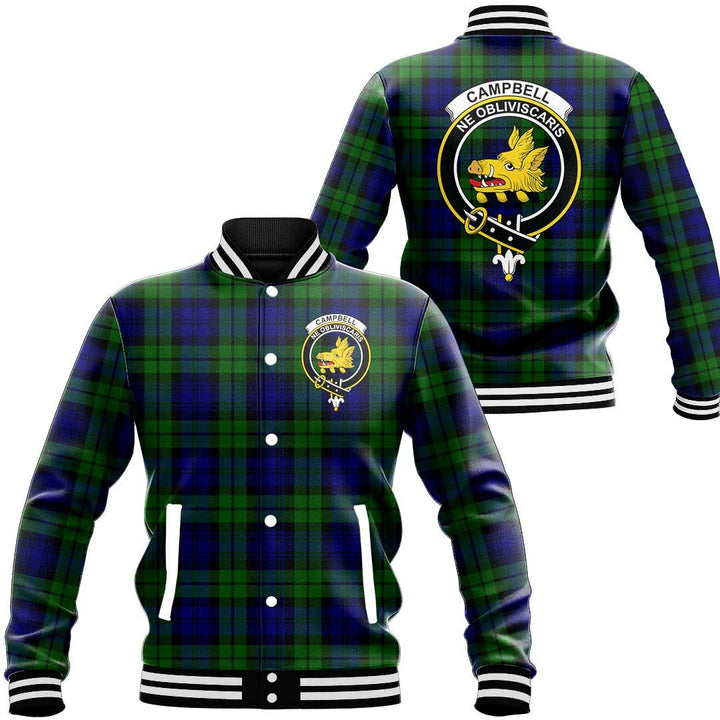 Campbell Modern Tartan Classic Crest Baseball Jacket