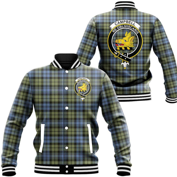 Campbell Faded Tartan Classic Crest Baseball Jacket