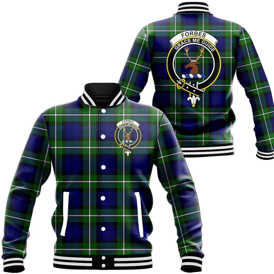Forbes Modern Tartan Classic Crest Baseball Jacket | Celticprime.com ...